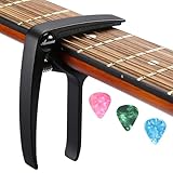 Asmuse Cejilla Guitarra Española Acústica Eléctrica Profesional, Guitar Capo de Ligero Aleación...